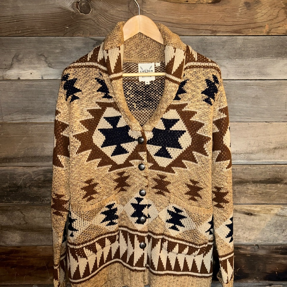 Cotton & Rye Outfitters Tribal Pattern Cardigan